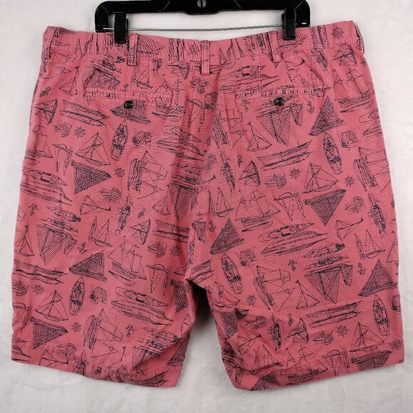 Polo Ralph Lauren Shorts Mens Size 42 Pink Sailboat Nautical AOP Print Chino - Picture 12 of 16